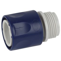 Коннектор GREEN APPLE GAES20-10 для шланга с внешней резьбой 19мм 3/4 | Аксессуары для полива Green Apple