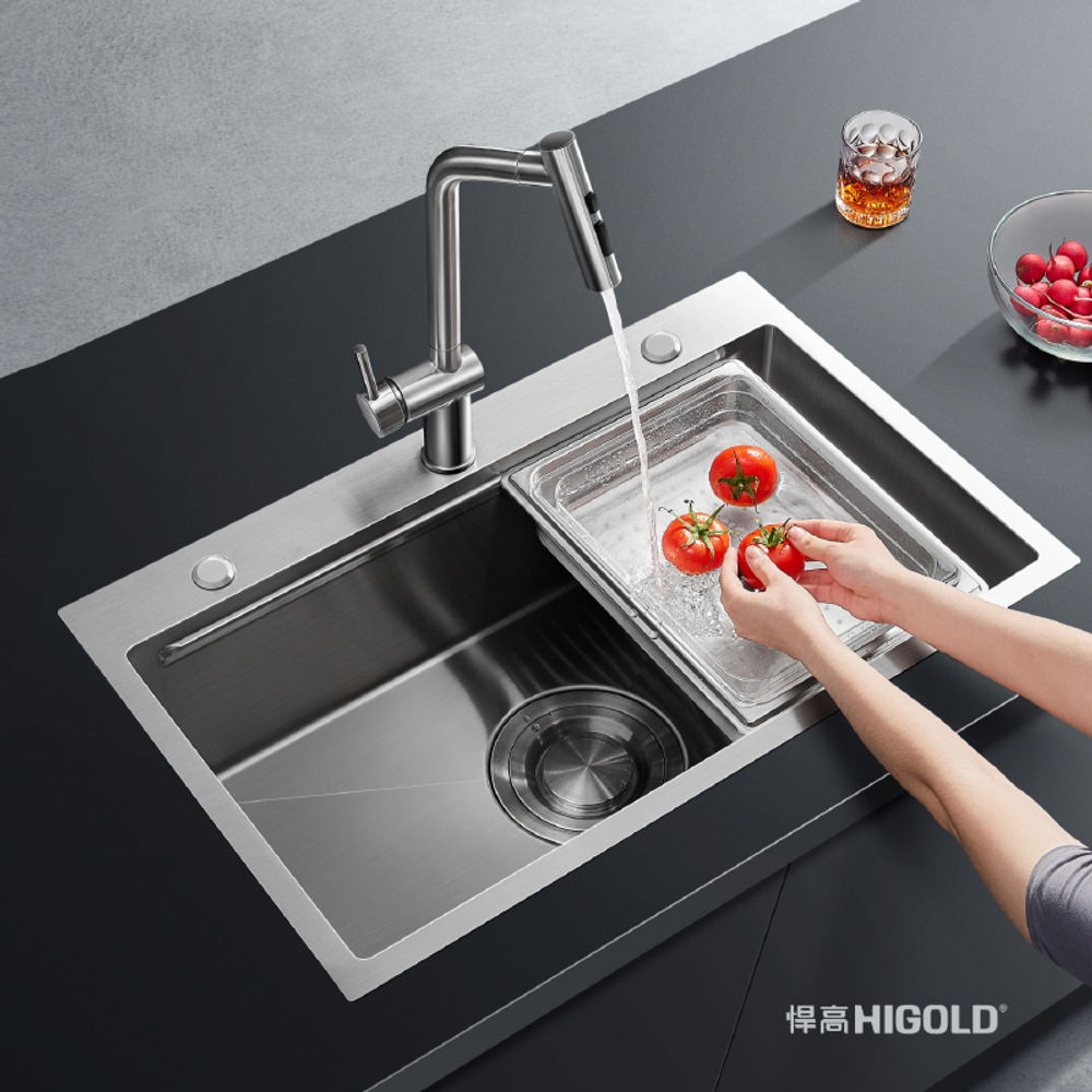 Кухонная мойка, 770x480x240 мм, 1 чаша