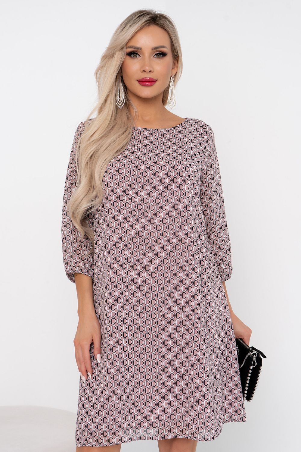 Платье Кэйти (пудровый)-46р-р Р11-1176/2 Nikol