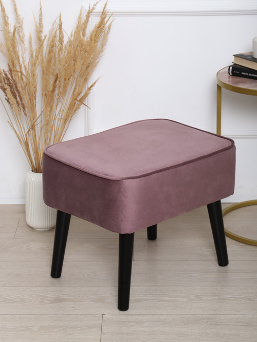 Пуф "Donatello"антивандальный велюр Lilac/венге. Для кухни, прихожей, салона красоты, офиса. 53х41х44см