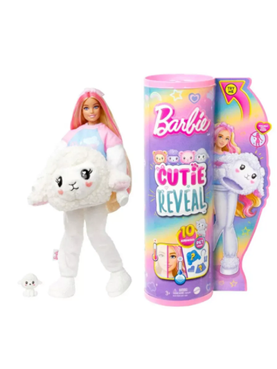 Кукла Барби Кьюти Ревил Овечка | Barbie Cutie Reveal Sheep HKR03 | кукла в костюме овечки с сюрпризом Mattel | 3+