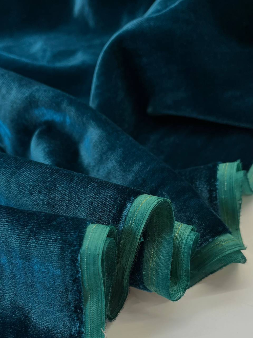 Бархат вискоза с п/э бирюзовый