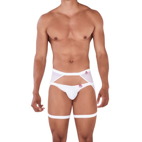 Мужские трусы джоки белые с поясом Pikante MAGNO JOCKSTRAP 034301