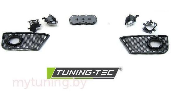 Бампер передний S8 STYLE BLACK для Audi A3 8P