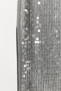 ZARA ЮБКА МИДИ С ПАЙЕТКАМИ И РАЗРЕЗОМ, СЕРЫЙ МЕЛАНЖ