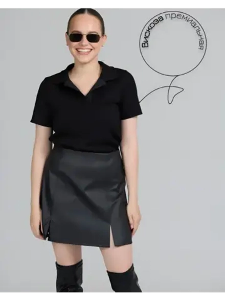 Футболка поло из вискозы