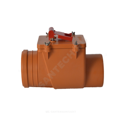 Клапан PP-H обратный канализационный коричневый Дн 160 б/нап в/к Татполимер ТП-85.160