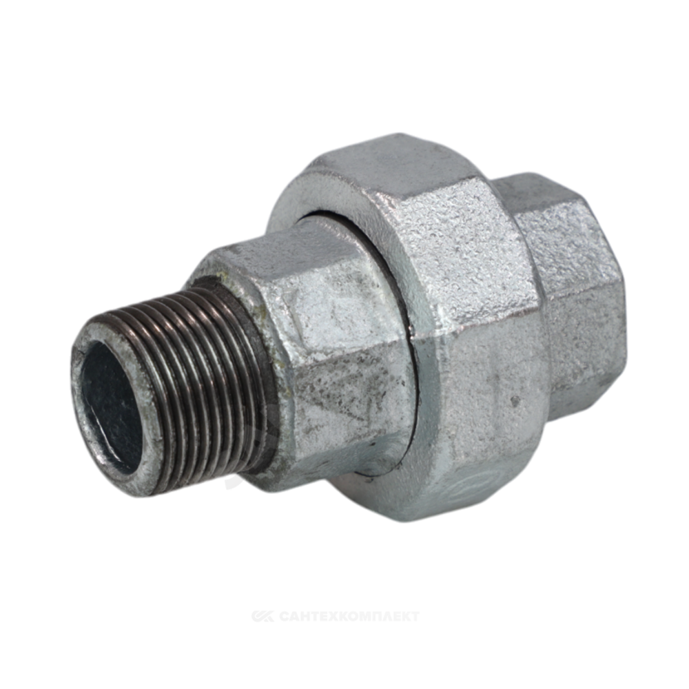 Соединитель прямой американка чугун оц Ду 32 (1 1/4") ВР/НР Fittex PLUS