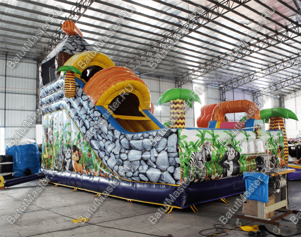 Надувной батут "В гостях у зебры"