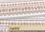 Ткань для пэчворка Peppy Крошки-матрешки, рулон 112 см / 5 метров, КМ-08 белый, Peppy