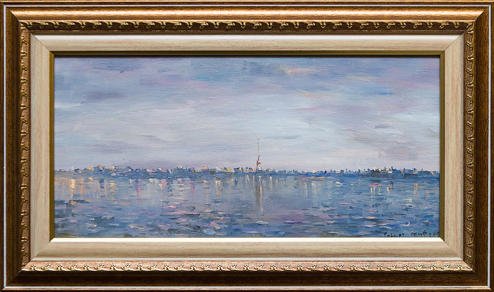 Картина маслом "Набережная в Петербурге" Миф