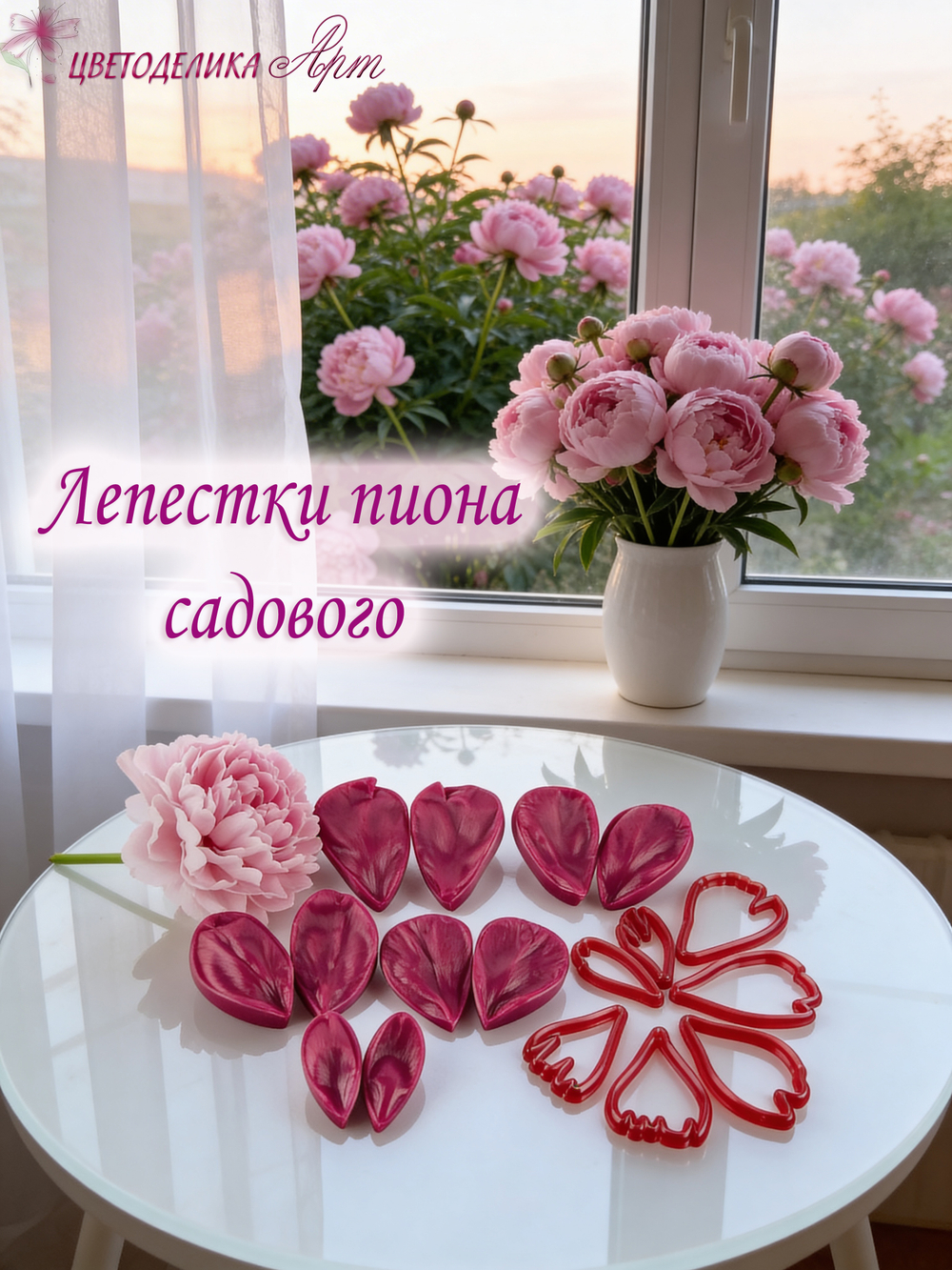 Лепестки пиона садового. Набор большой (Профи)