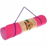 Коврик для йоги 6мм 61*183 см «Гармония» 2х сторонний, розовый/св.розовый