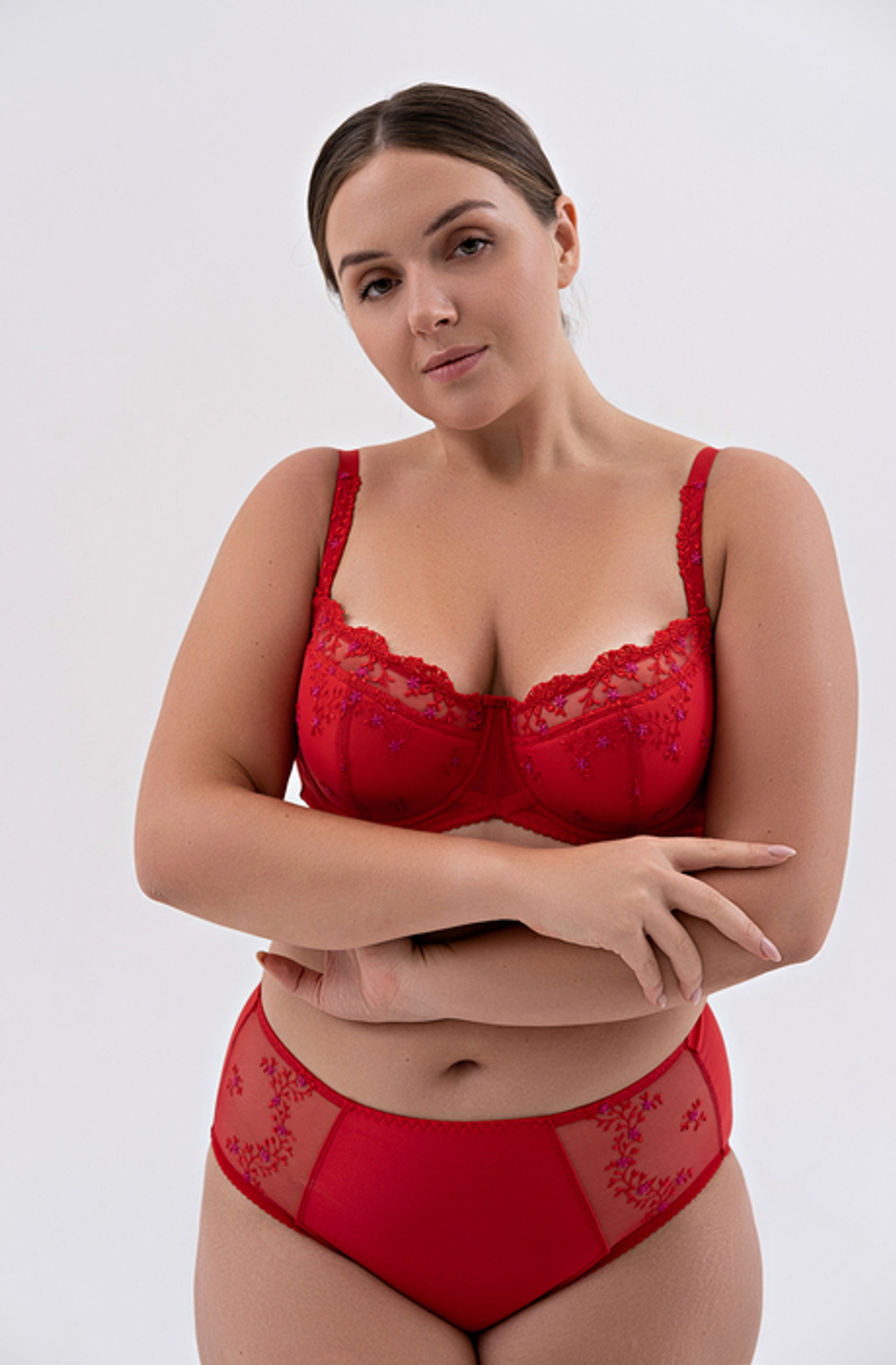 1137 бюстгальтер "Красный с фуксией"