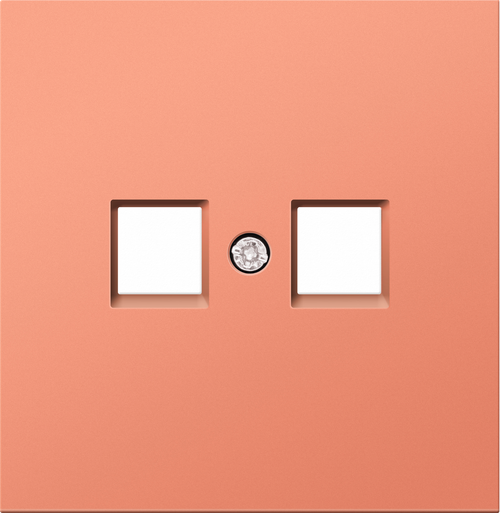 Накладка для розетки RJ45, 2-я, матовый коралл, серия R98