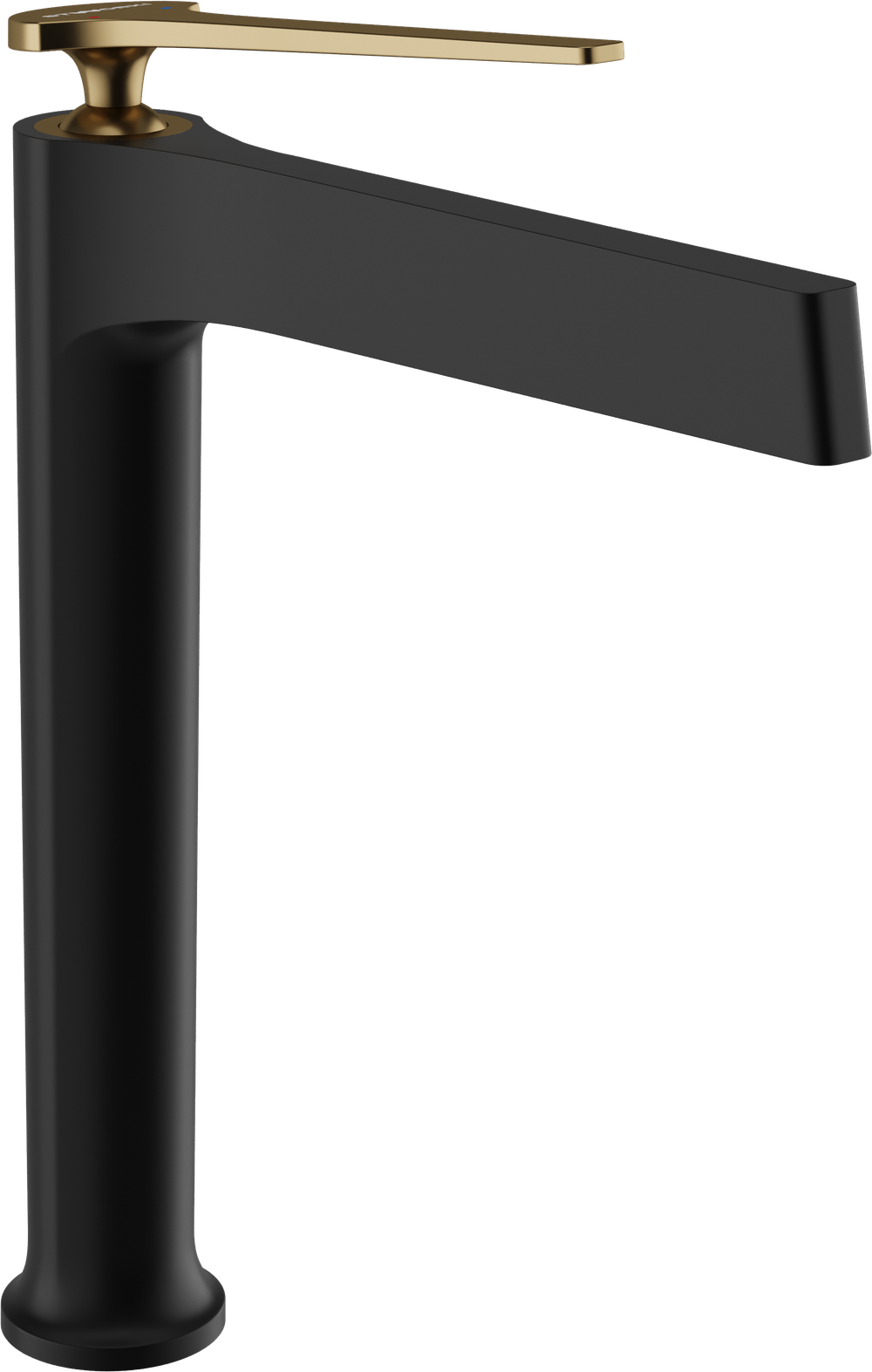 Смеситель для раковины STWORKI Аулум S06020BG матовый черный, матовое золото