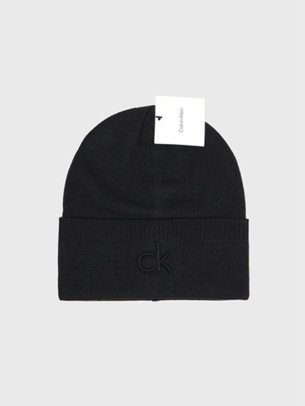 Шапка Calvin Klein Embossed Logo Beanie Black