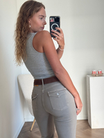 Топ на замке серый