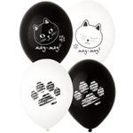 Шар латексный 35см Котики Лапки (Ассорти)