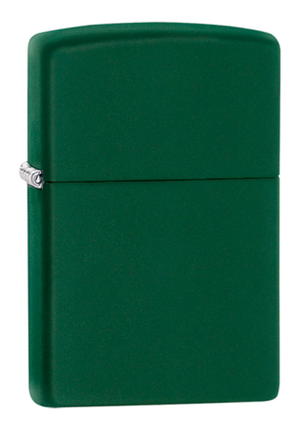 Зажигалка Zippo Classic с покрытием Green Matte, латунь/сталь, зелёная, матовая, 36x12x56 мм