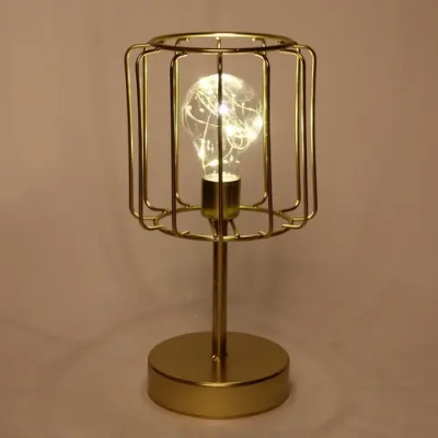 Светильник «ЛОФТ - Сияние» 11,5*11,5*26 см, на батарейках (в комплект не входят), золото