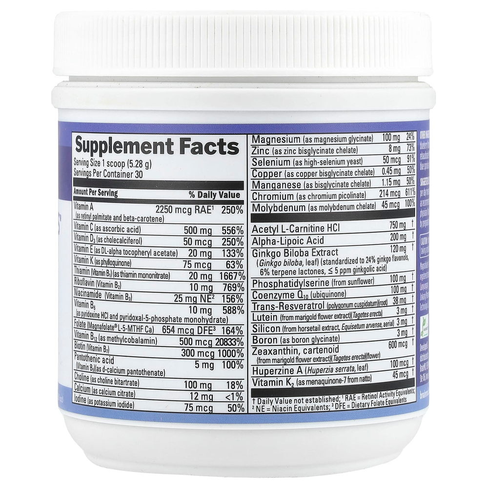 BrainMD, Bright Minds ™ Memory Multi, черничный лимонад, 158,4 г (5,59 унции)