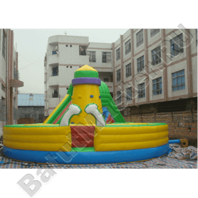 Надувная полоса препятствий "Мощный лабиринт" 20*10*6 м