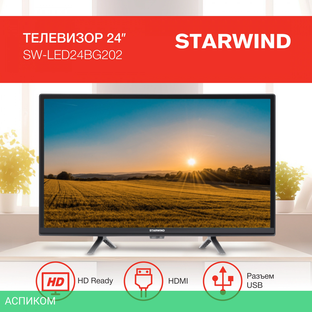 Телевизор LED Starwind 24" SW-LED24BG202