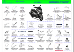 2DP-F835V-00-P0. PANEL 2. Fairing NMAX GPD150A, NMX, N-Max