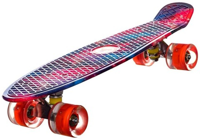 Скейт пенни-борд Igrokat Cosmo 22" с динамической подсветкой колес