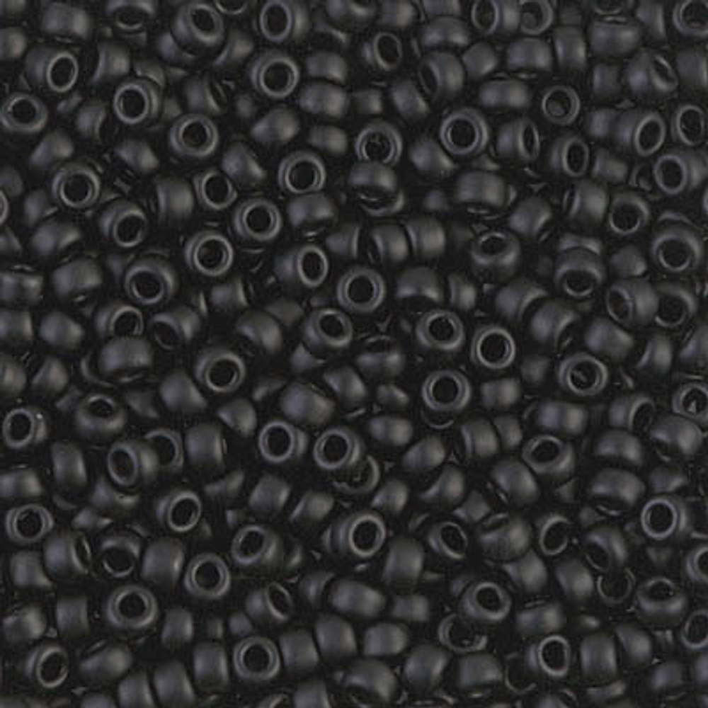 Miyuki Seed Beads 8/0 Black matted SB0401F