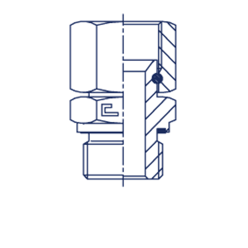 Штуцер FNE JIC 1/2" BSP 3/8"
