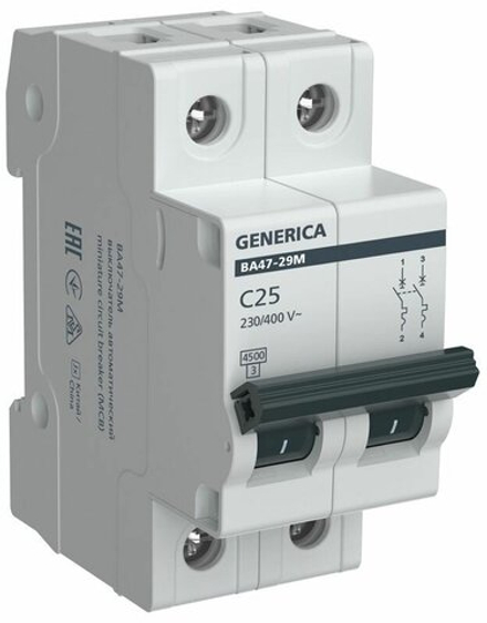 Автомат "GENERICA" 25А 2р