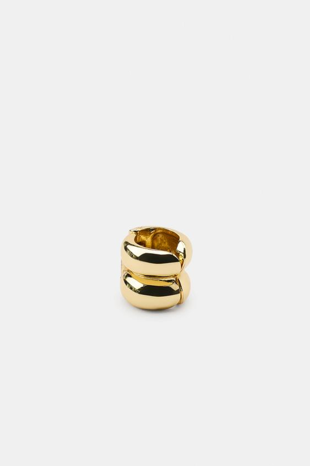 ZARA НАБОР СЕРЕГ-КОЛЕЦ И СЕРЬГИ-КАФФА, ЗОЛОТИСТЫЙ