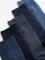 Носки хлопковые для мальчика Next Q61-833, 5 шт., Черный, Синий, Серый