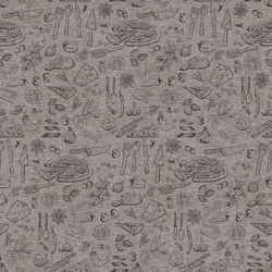 Ткань постельно-плательная Prival Пестроткань Кухня, коричнево-красный, 142г/м2,1.5х1м