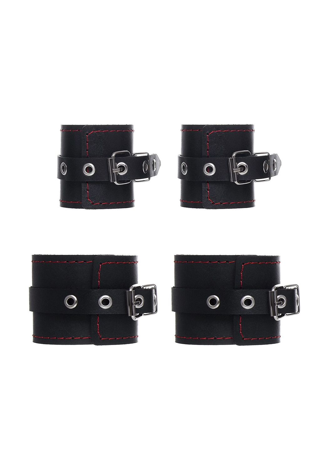 Черная распорка с 4 манжетами для рук и ног