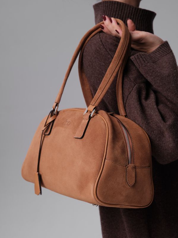 Замшевая сумка Charlotte DBR 31358 светло-коричневый