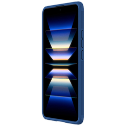 Чехол синего цвета двухкомпонентный от Nillkin на Xiaomi Poco F5 Pro (Redmi K60, K60 Pro), серия CamShield Pro, сдвижная шторка для защиты камеры