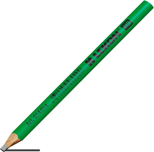 Карандаш LEKON строительный овальный, цвет покрытия зеленый, 014014