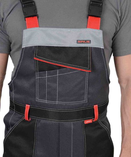 Костюм "Сириус-Полином" полукомбинезон (т.серый/черный/красный)