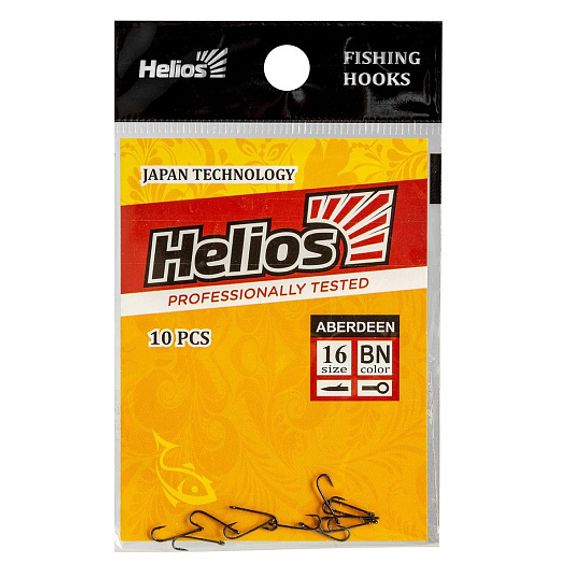 Крючок Aberdeen с кольцом №16 цвет BN (10шт) Helios (HS-AB-BN-9968-16)