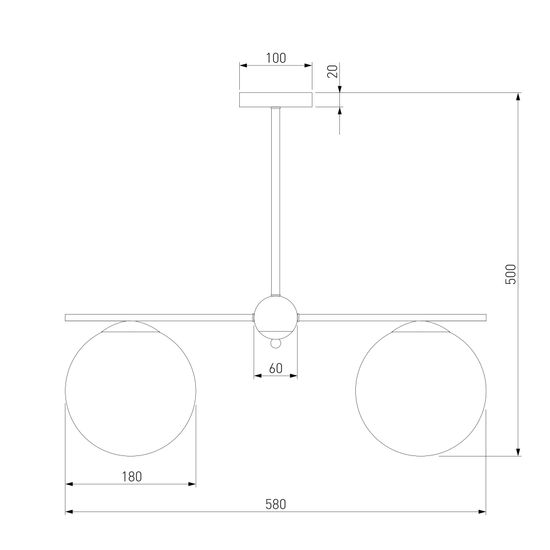 60147/3/ потолочный светильник/ черный