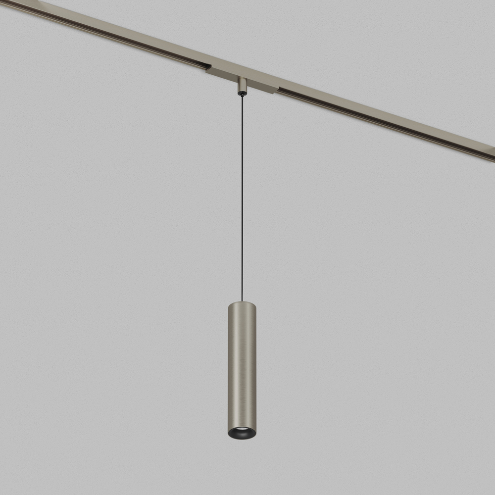 DK5744-DN Светильник для трека SHINE SPOT со светодиодом, D40*H200 кабель 1500мм, 48V DC, 8W, RA?90, 3000K, IP20, темный никель, алюминий