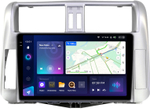 Магнитола для Toyota Land Cruiser Prado 150 2009-2013 (рамка серебро) - Teyes CC3-2K QLed Android 10, ТОП процессор, SIM-слот, CarPlay