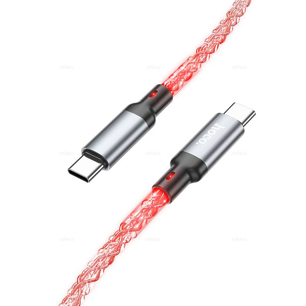 Кабель Type-C на Type-C Hoco U112 (grey) (Краснодар склад)