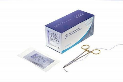 Полидиоксанон PDO USP 2-0 (MР 3) колющая 3/8 20 мм, 75 см, 12 шт.