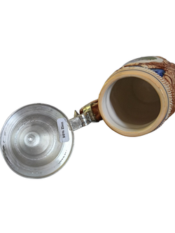 Кружка пивная (керамика с оловянной крышкой) Германия