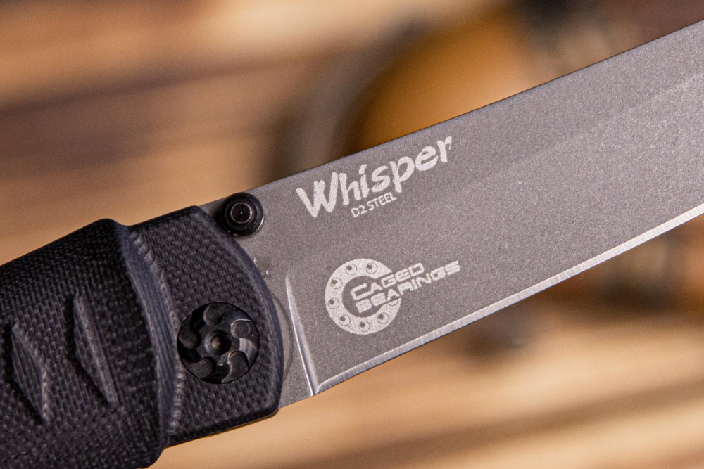 Складной нож Whisper D2 TacWash, на подшипнике
