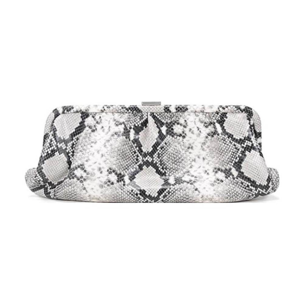 Balenciaga Leather Shoulder Bag One Shoulder Crossbody Clutch Extra Large Women"s Black White Multicolor